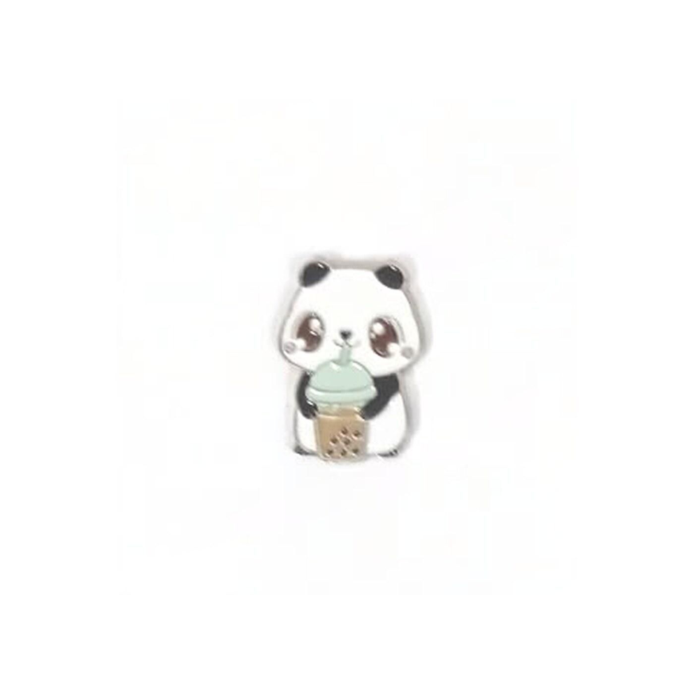 Panda with Bubble Tea Metal Sticker - SKU MS-145
