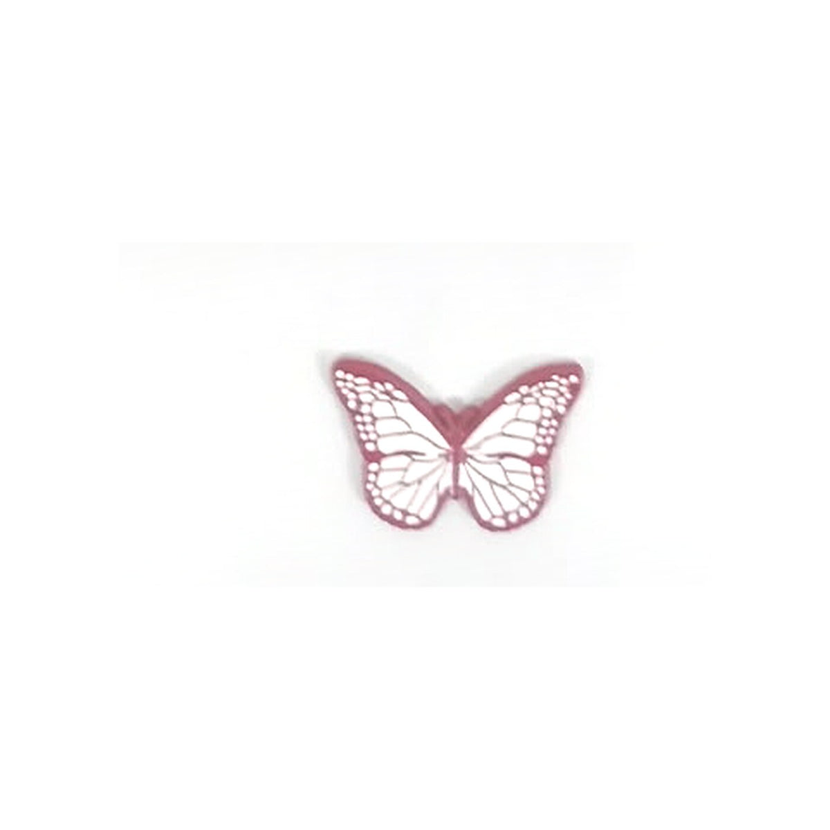 Burgundy and White Butterfly Metal Sticker - SKU MS-150