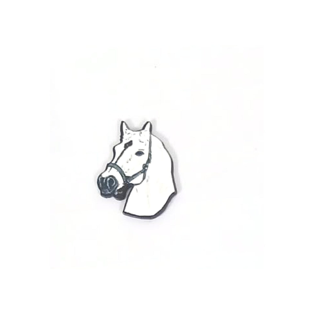 White Horse Head Metal Sticker - SKU MS-152
