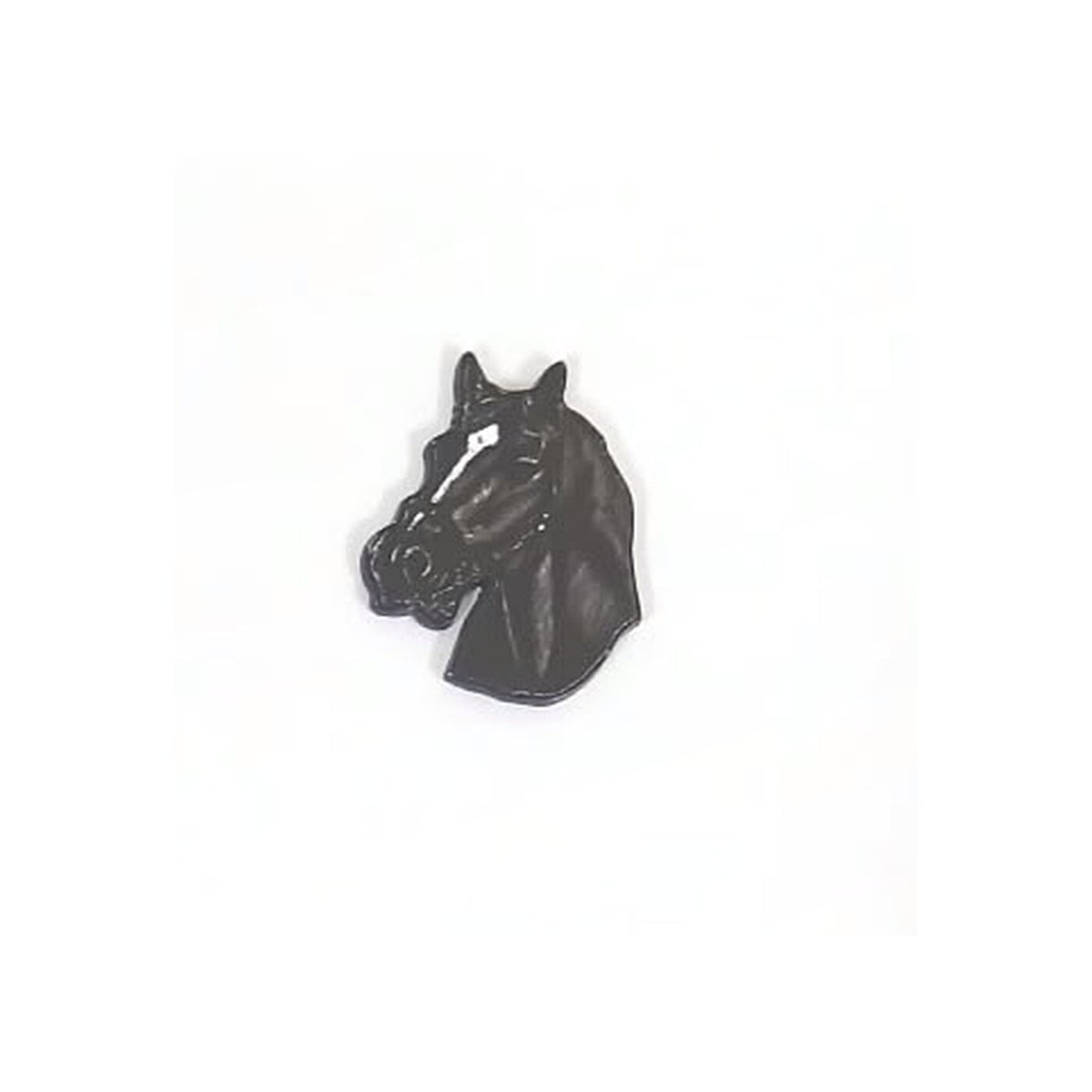 Black Horse Head Metal Sticker - SKU MS-153