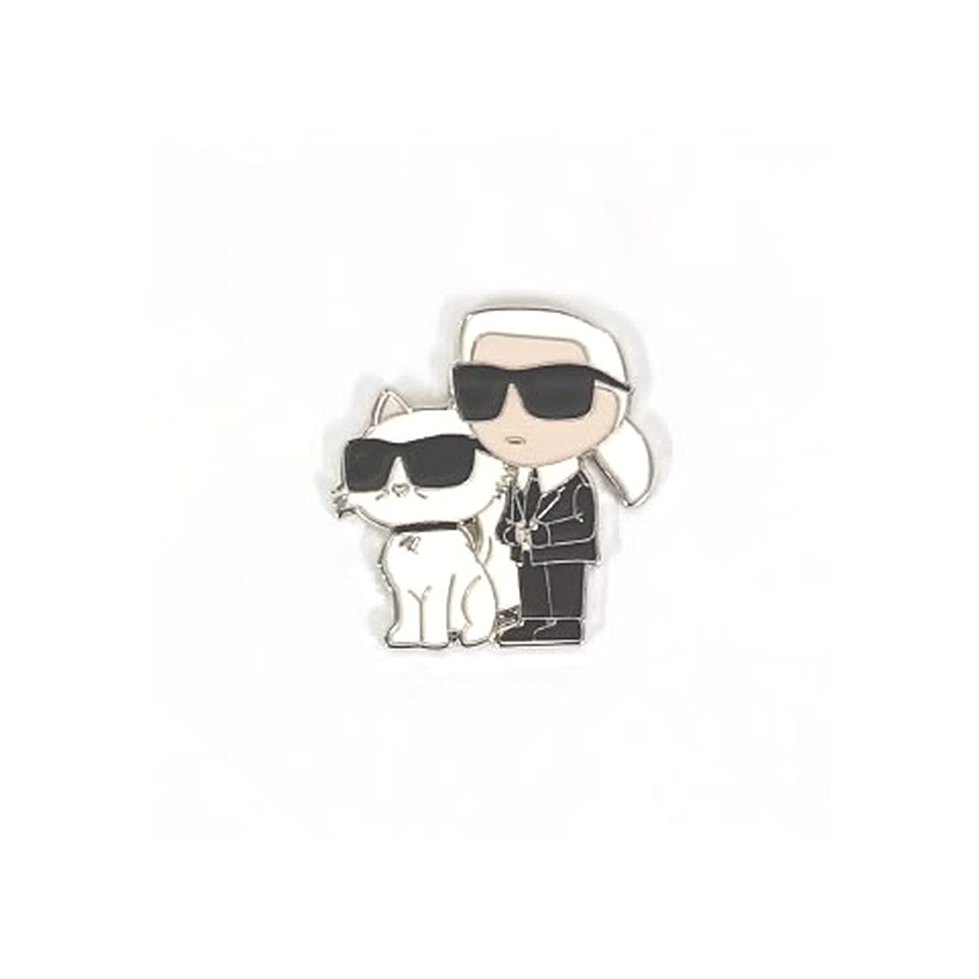 Fashion Man and Cat Metal Sticker - SKU MS-154