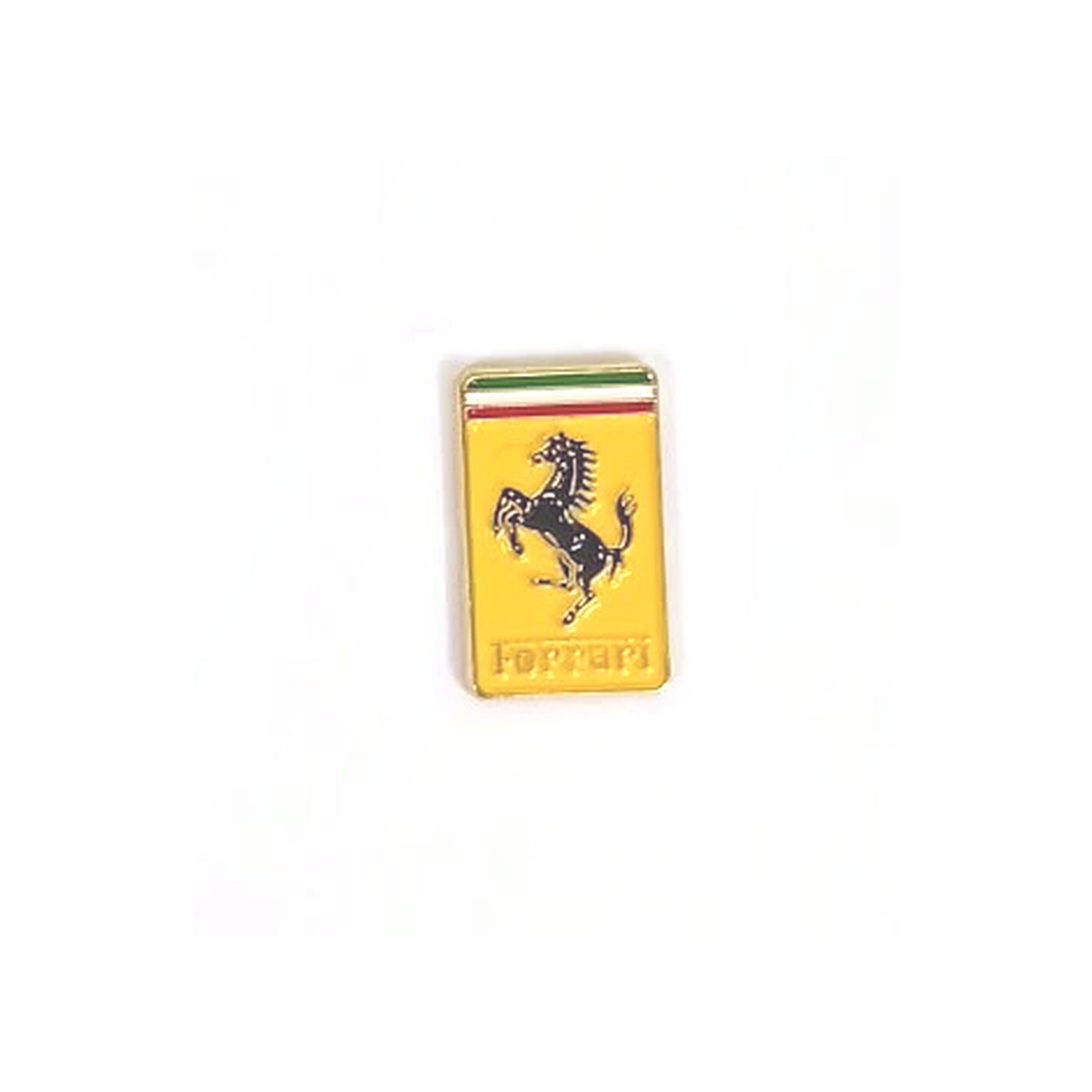 Ferrari Yellow Badge Metal Sticker - SKU MS-156