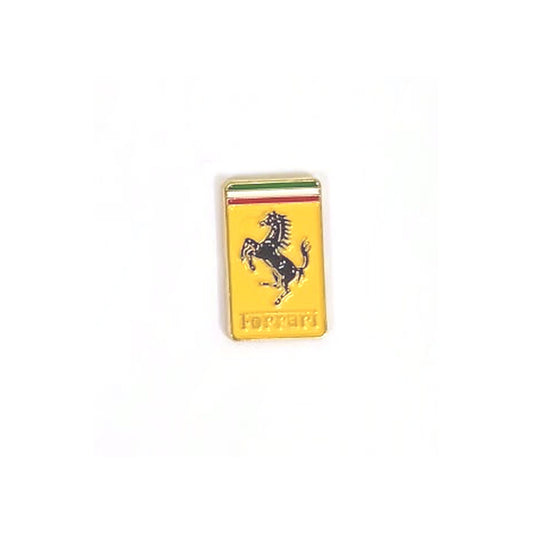 Ferrari Yellow Badge Metal Sticker - SKU MS-156