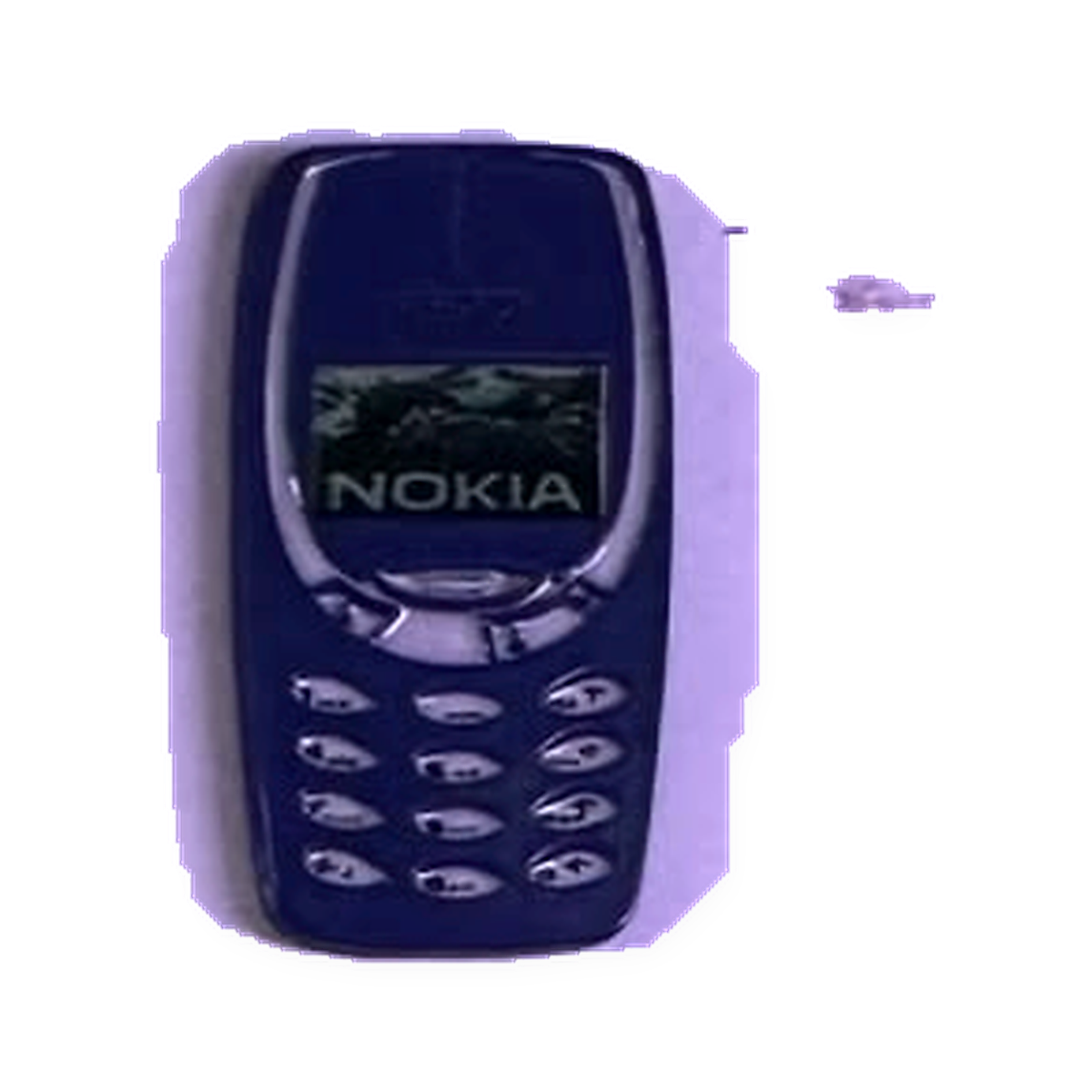 Classic Nokia Phone Metal Sticker