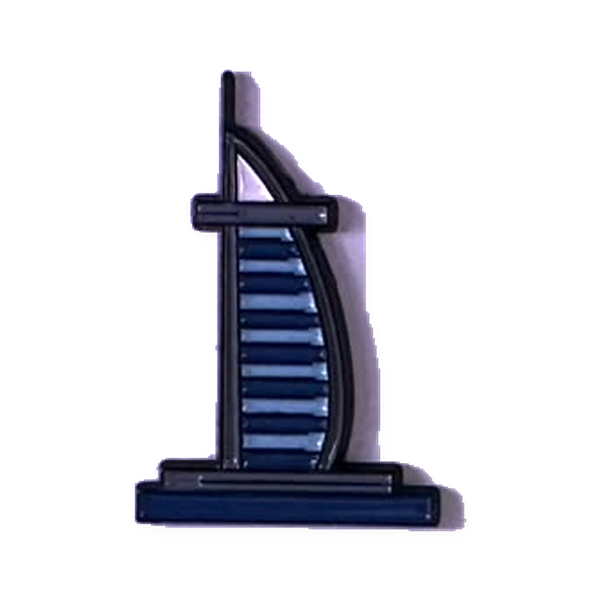 Burj Al Arab Blue Metal Sticker