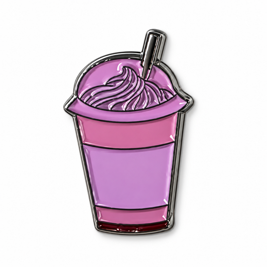 Pink Drink Cup Metal Sticker