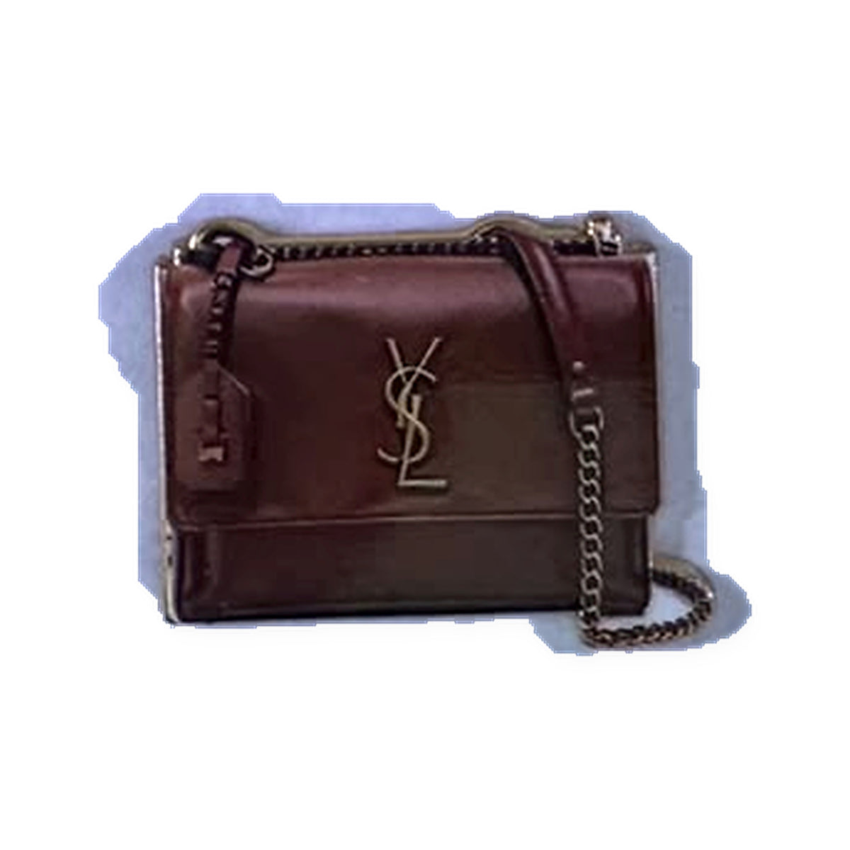Brown YSL Handbag Metal Sticker