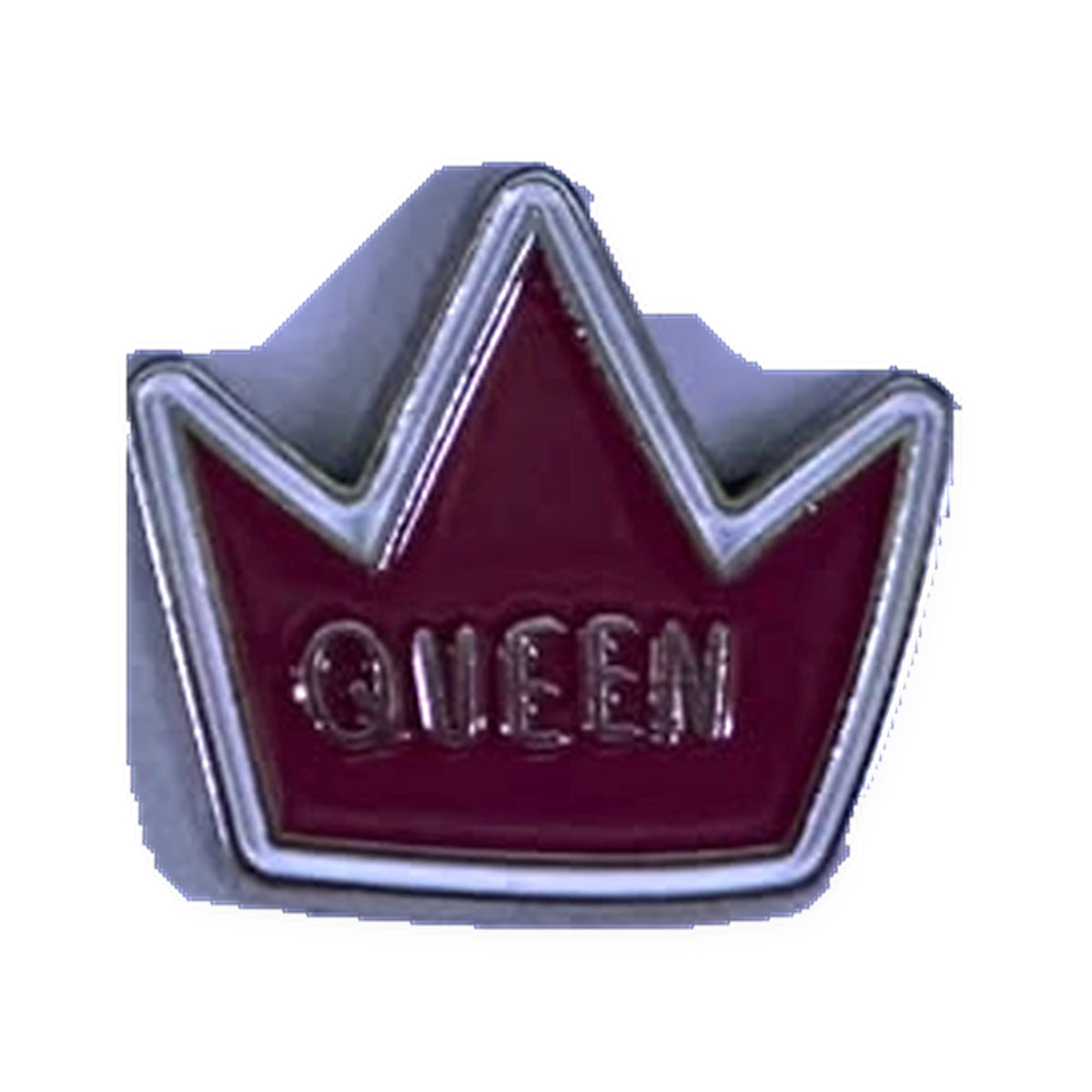 Burgundy Queen Crown Metal Sticker
