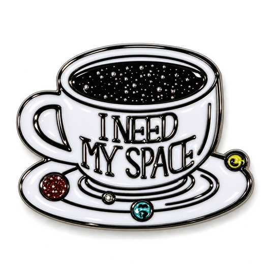 I Need My Space Coffee Cup Metal Sticker