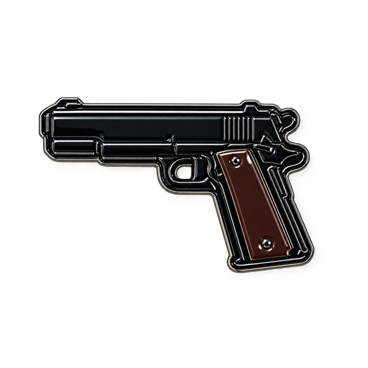 Black Pistol Metal Sticker
