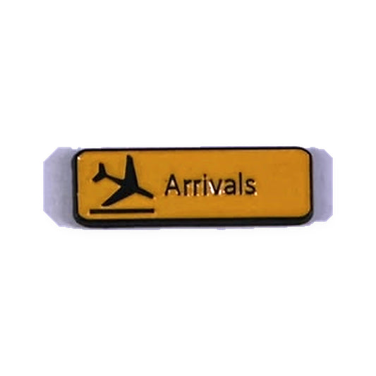 Arrivals Airport Sign Metal Sticker