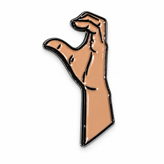 Finger Heart Hand Metal Sticker MS-183 on white background