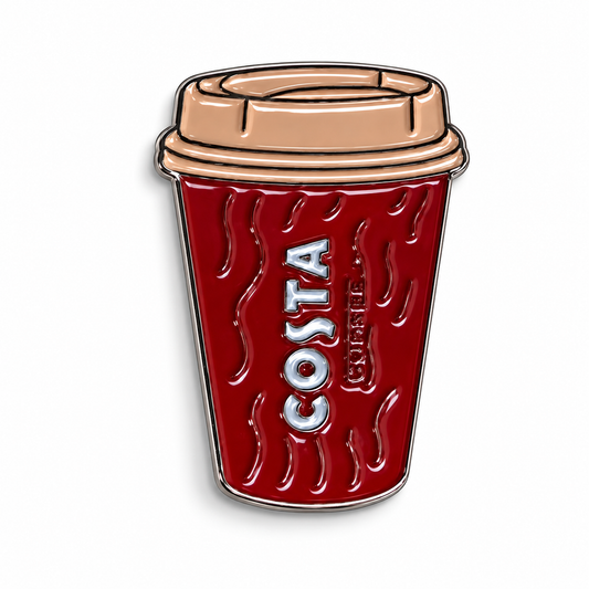 Costa Coffee Cup Metal Sticker MS-186 on white background