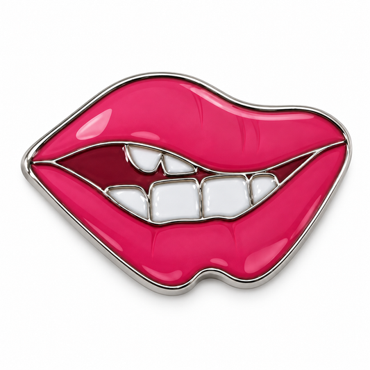 Pink Lips Metal Sticker MS-191 on white background