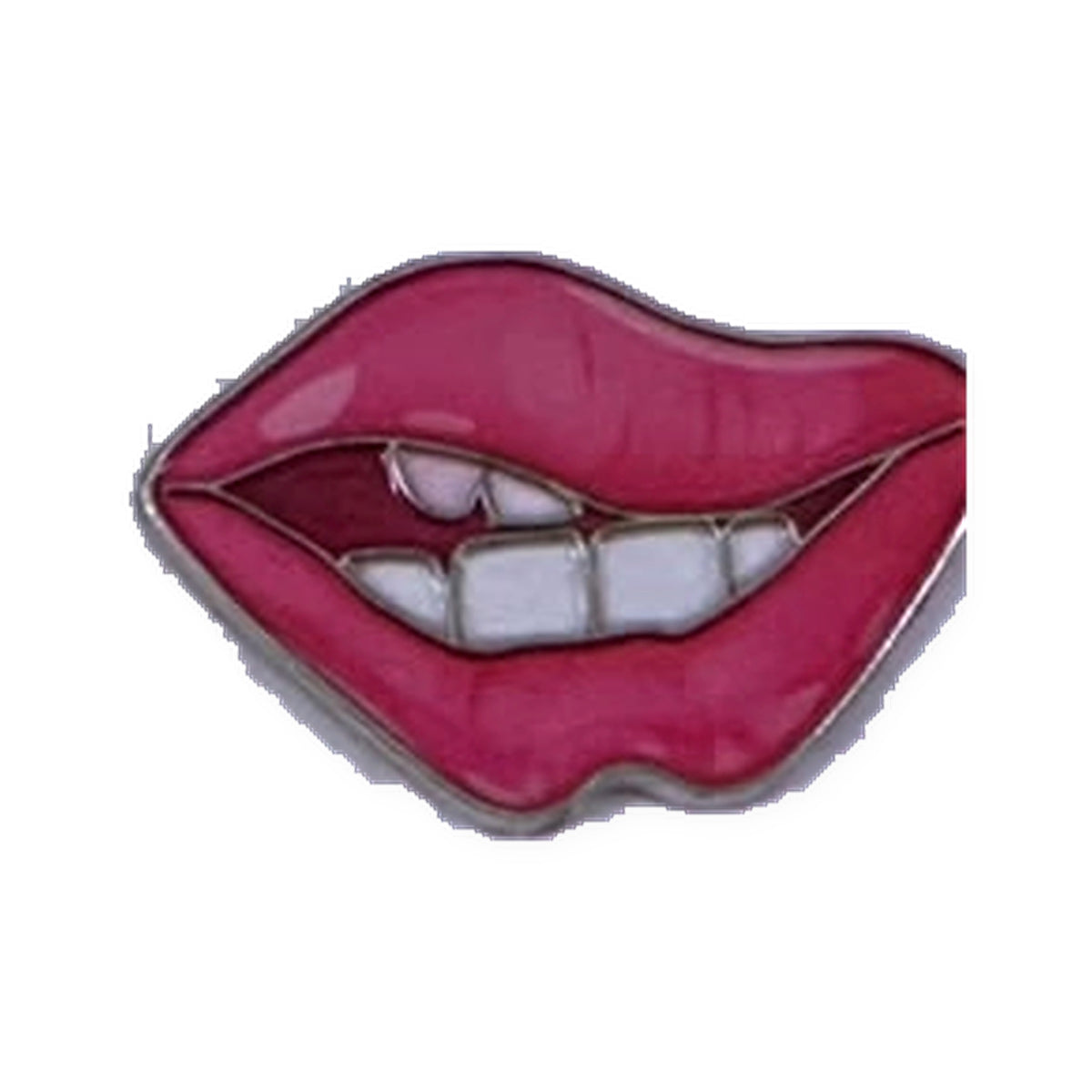 Pink Lips Metal Sticker