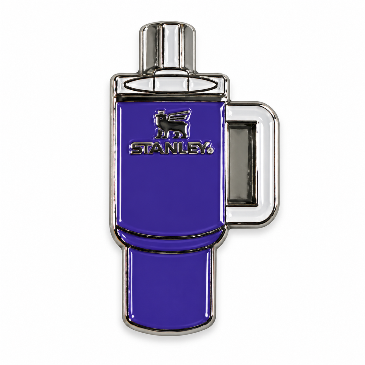 Purple Stanley Tumbler Metal Sticker MS-192 on white background