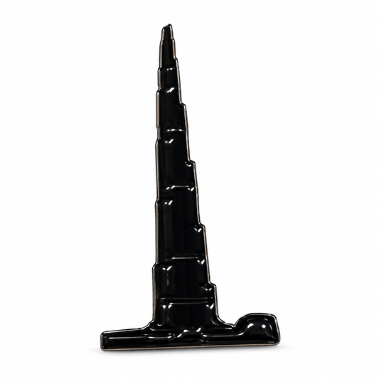 Burj Al Arab Black Metal Sticker MS-193 on white background
