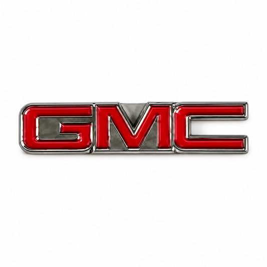 GNC Red Logo Metal Sticker MS-199 on white background