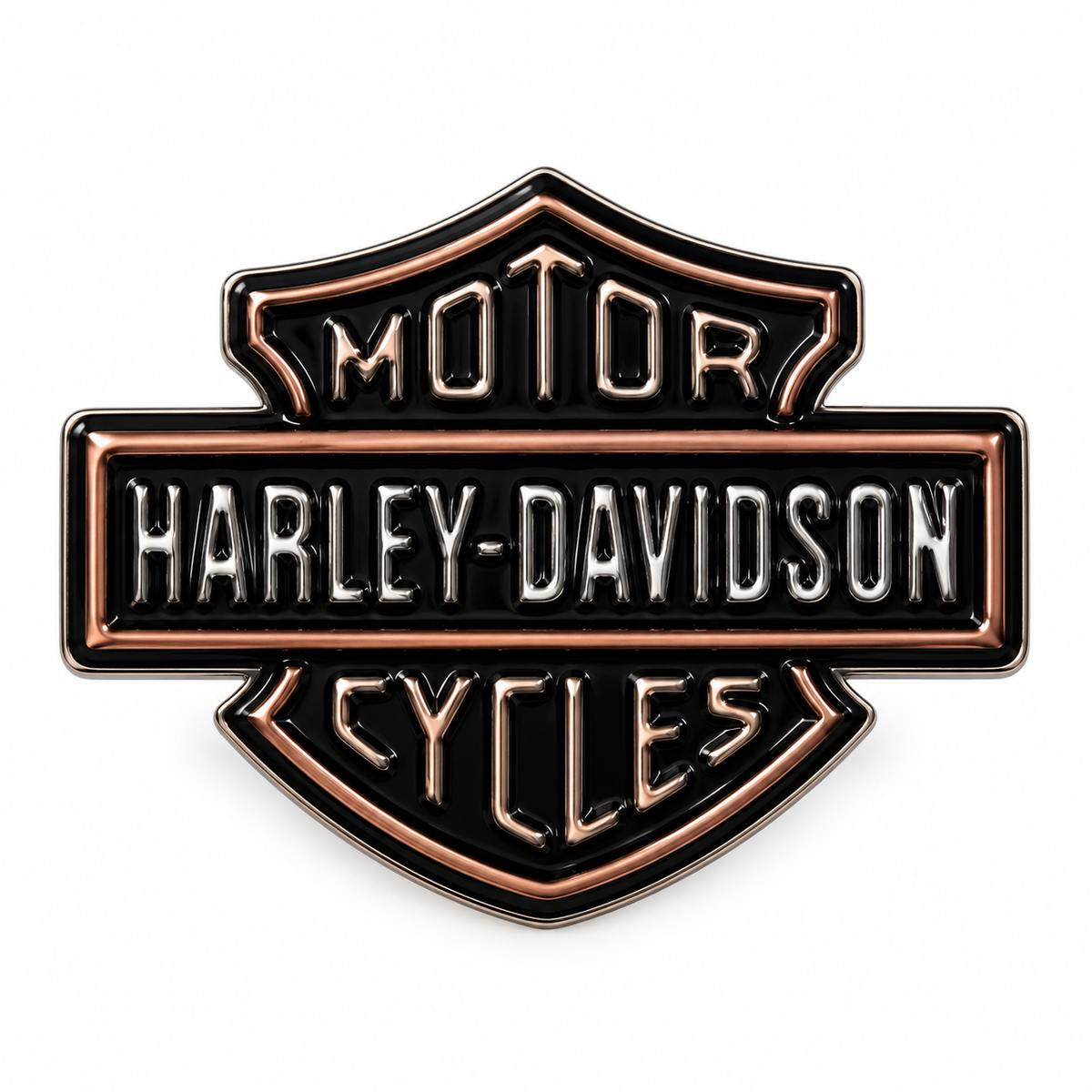 Harley Davidson Badge Metal Sticker MS-201 on white background