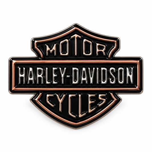 Harley Davidson Badge Metal Sticker MS-201 on white background