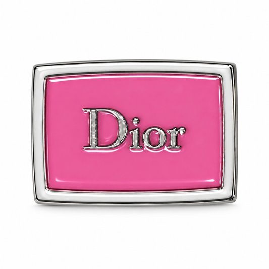 Pink Dior Square Metal Sticker MS-204 on white background