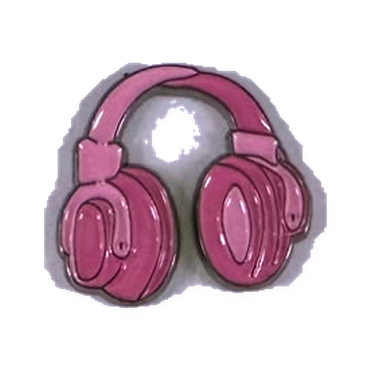 Pink Headphones Metal Sticker