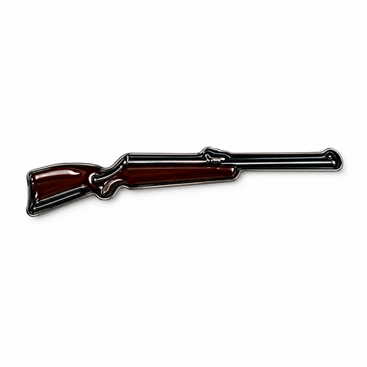 Long Rifle Metal Sticker MS-209 on white background