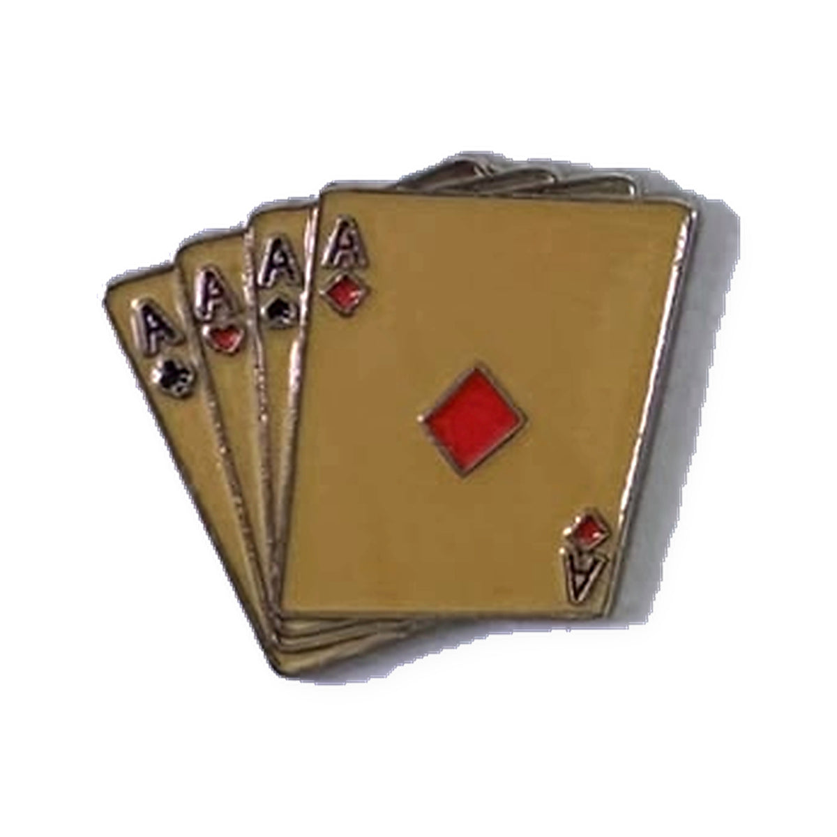 Gold Aces Playing Cards Metal Sticker