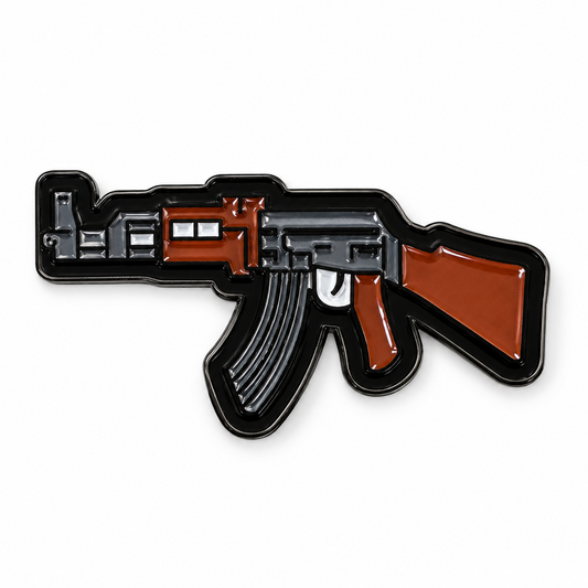 Black Brown Rifle Metal Sticker MS-216 on white background