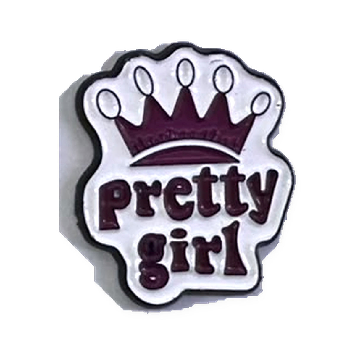 Pretty Girl Crown Metal Sticker