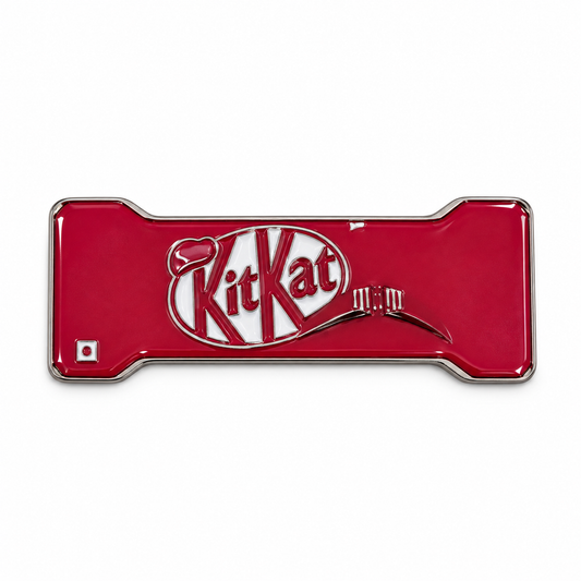 Pink KitKat Bar Metal Sticker MS-220 on white background