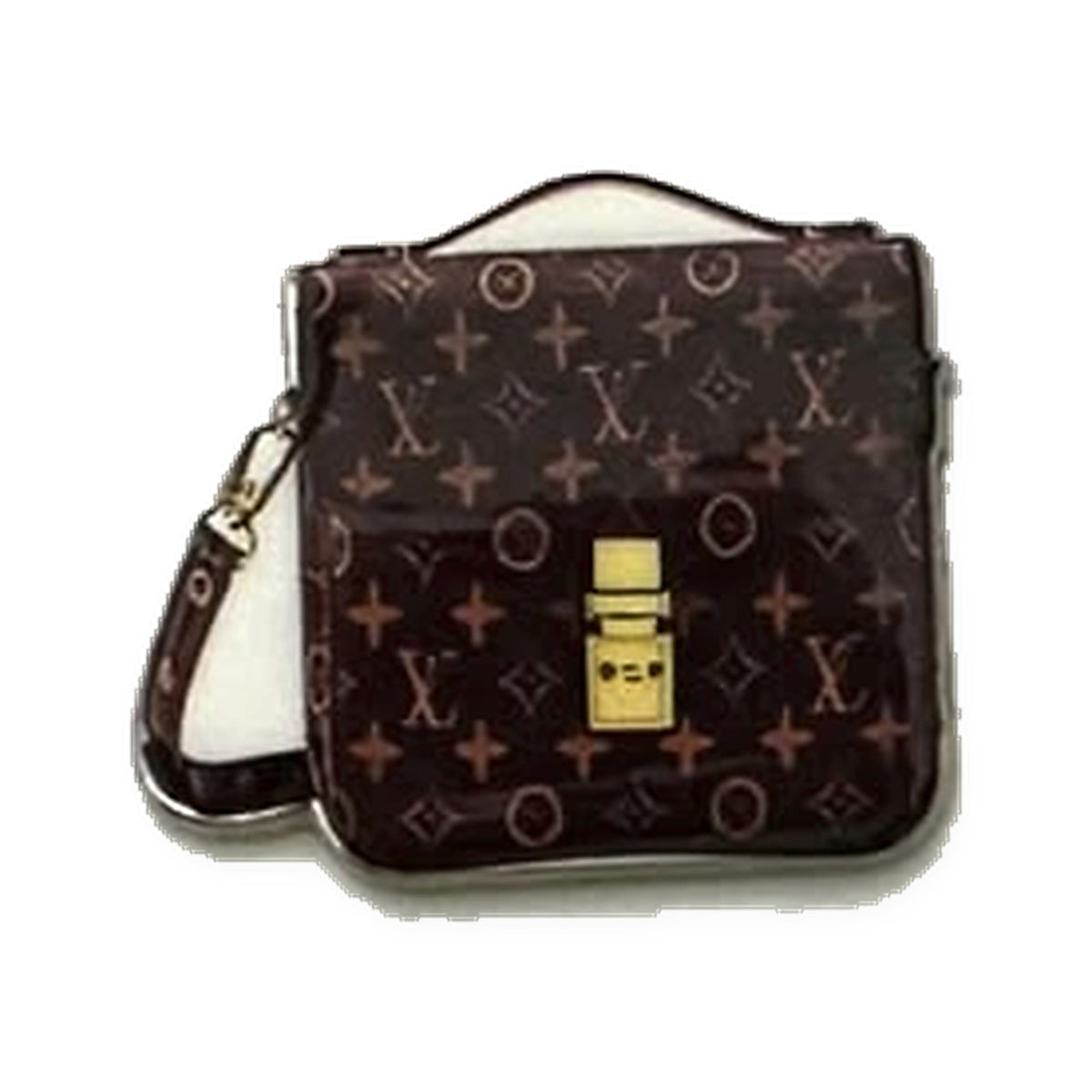 Brown Designer Tote Metal Sticker