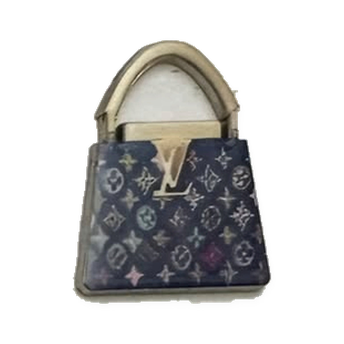 Blue Designer Handbag Metal Sticker