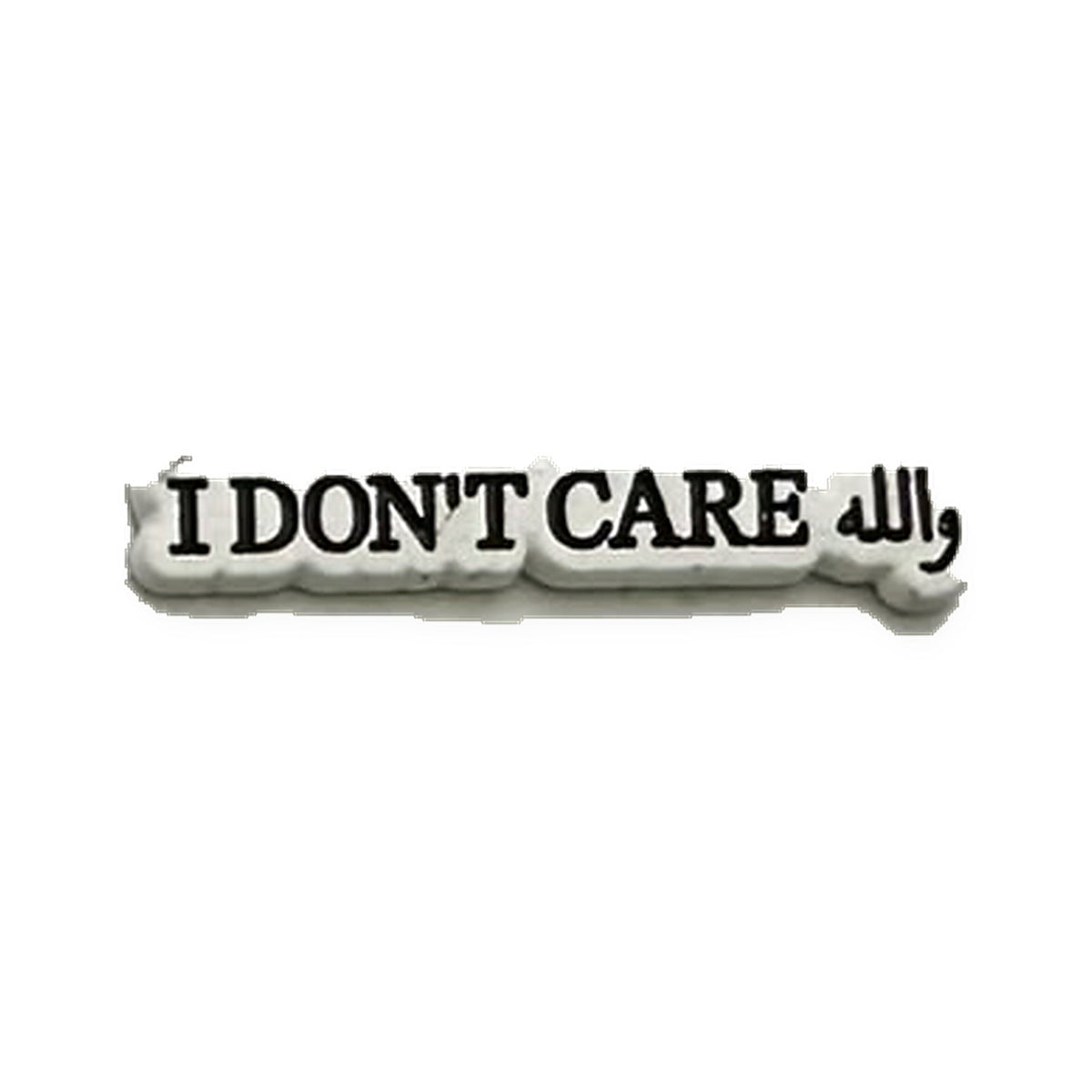 I Don't Care Arabic Metal Sticker