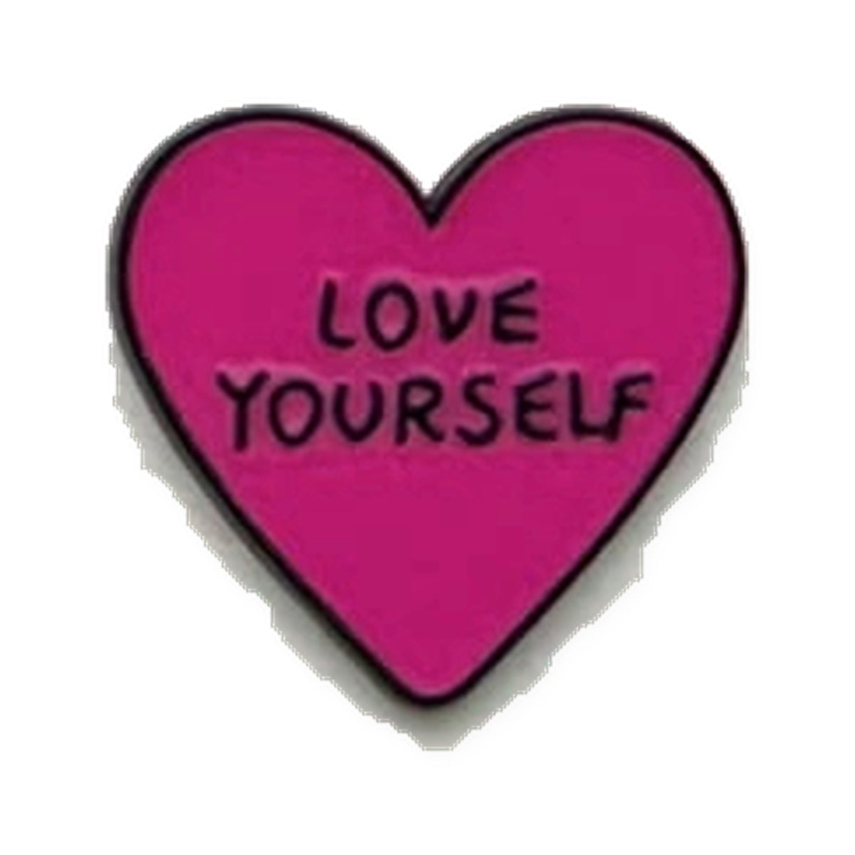 Love Yourself Heart Metal Sticker