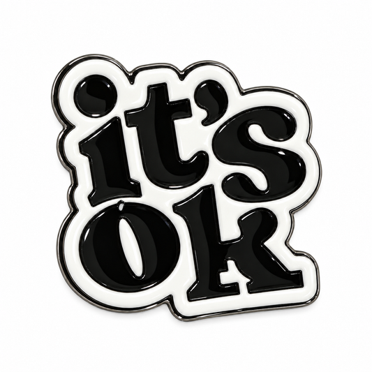 It's OK Metal Sticker MS-244 on white background
