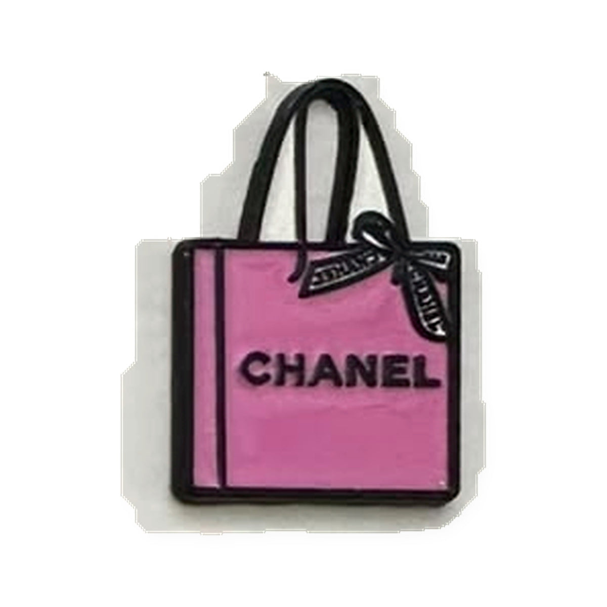 Pink Chanel Shopping Bag Metal Sticker