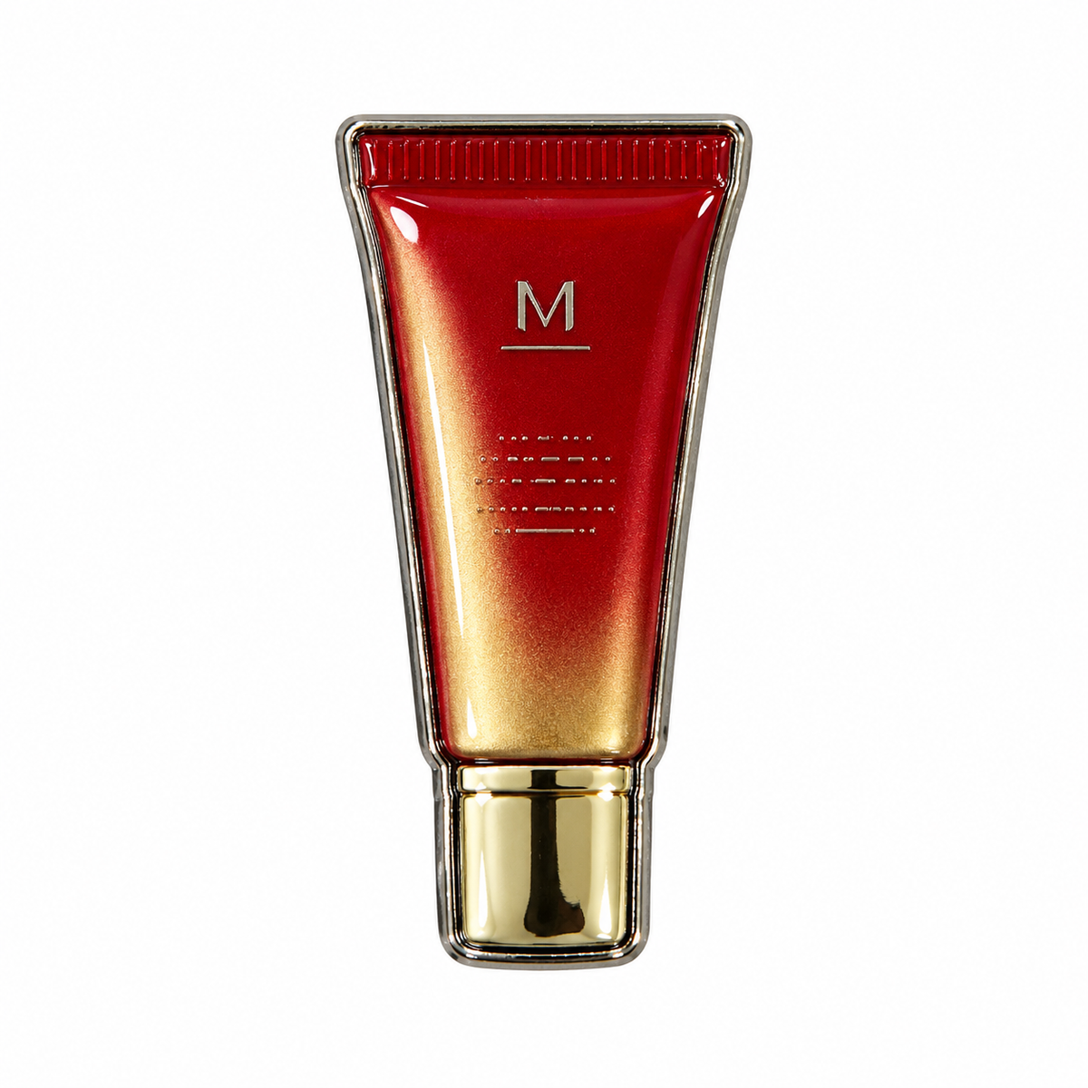 Red Beauty Cream Tube Metal Sticker on a white background