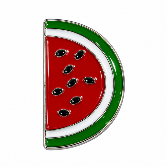 Watermelon Slice Metal Sticker on a white background