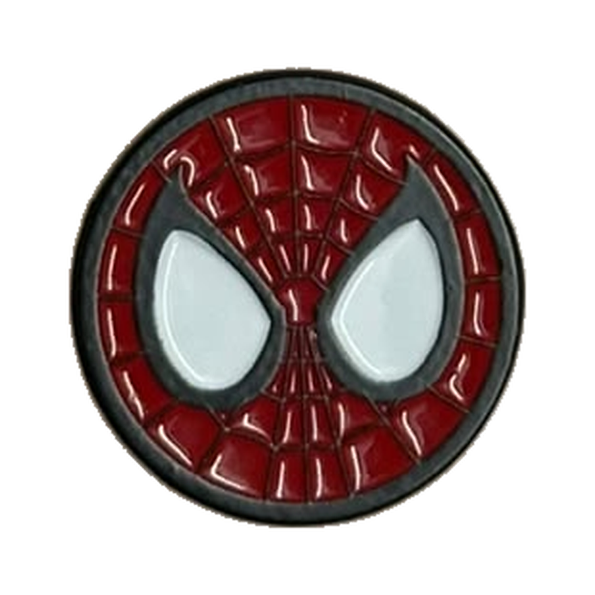 Spider-Man Face Metal Sticker on a white background