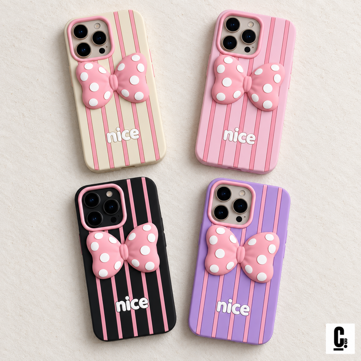 Four Bow Nice Soft iPhone case colors
