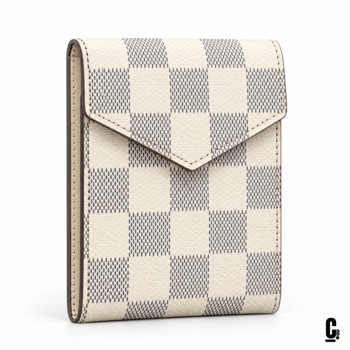 Checkmate Wallet – Ivory – angled studio view