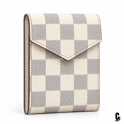 Checkmate Wallet – Ivory – angled studio view
