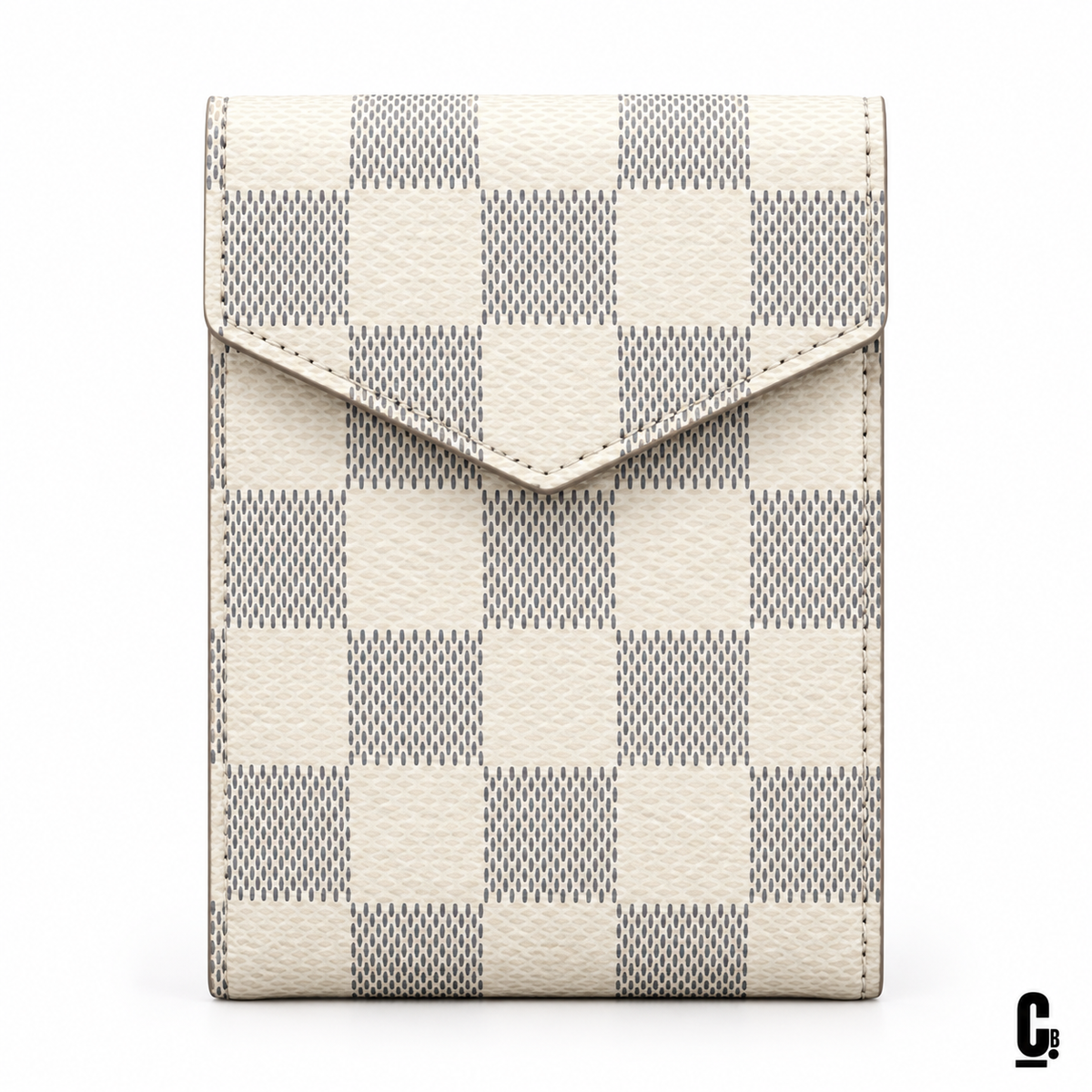 Checkmate Wallet – Ivory – front studio view