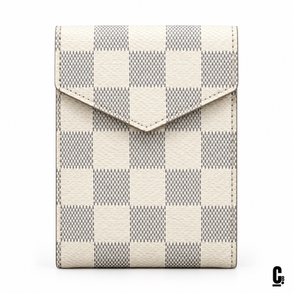 Checkmate Wallet – Ivory – front studio view