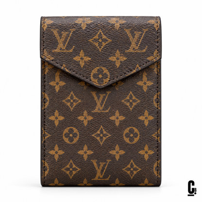 Classic Monogram Wallet – Brown – front studio view