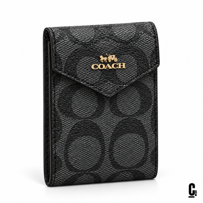 Loop Signature Wallet – Black – angled studio view
