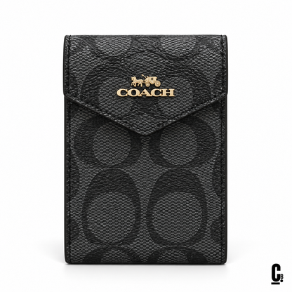 Loop Signature Wallet – Black – front studio view