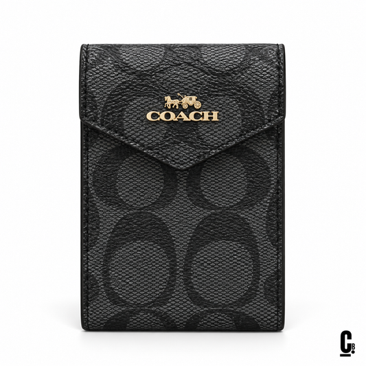 Loop Signature Wallet – Black – front studio view