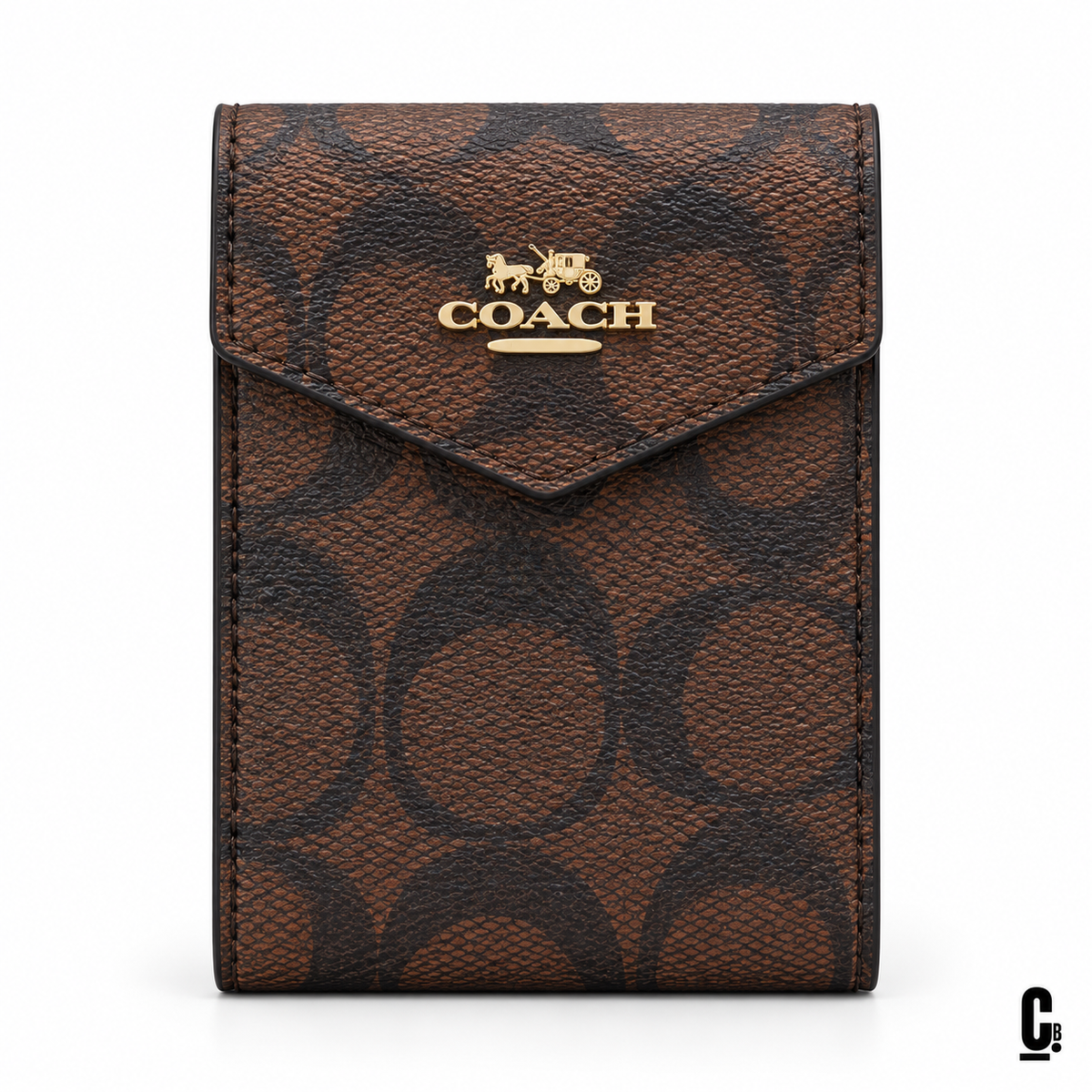 Loop Signature Wallet – Brown – front studio view